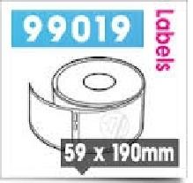 ETIQUETAS DYMO DE TRANSFERENCIA TERMICA LABEL WRITER 99019, NEGRO SOBRE BLANCO 59X190MM (AXL), ETIQUETAS GRANDES