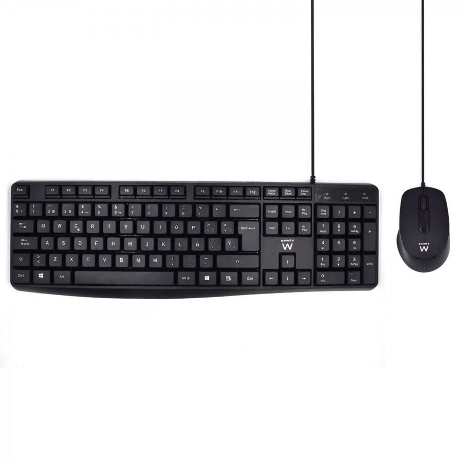TECLADO + RATON SILENCIOSO LAYOUT ESPAÑOL KIT EWENT
