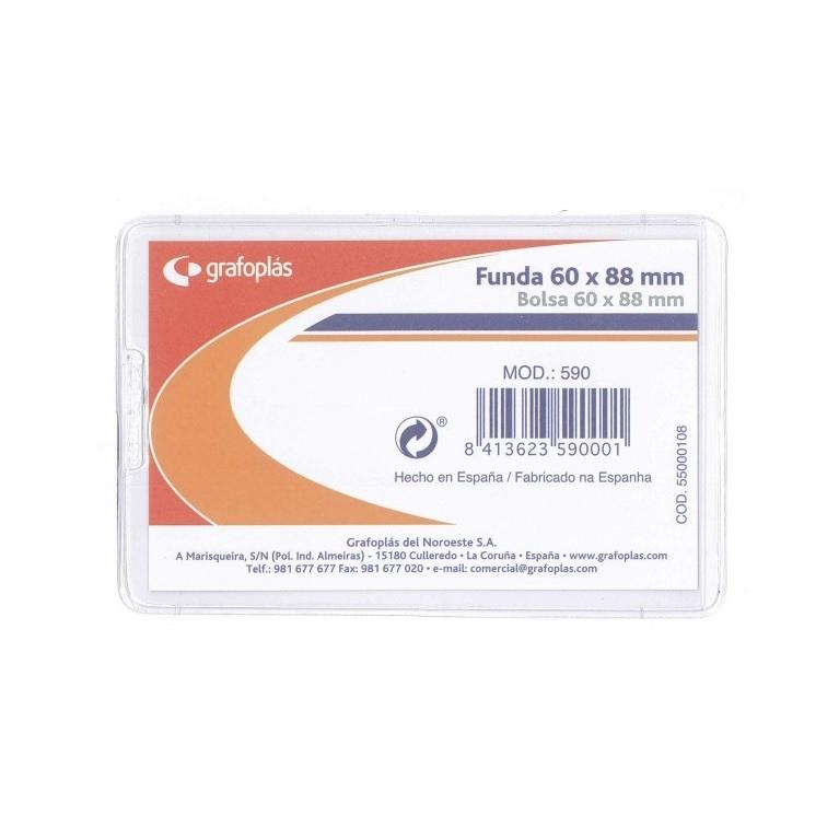 FUNDA PORTACARNETS 60X88MM Y NIF 25UDS REF.05900000