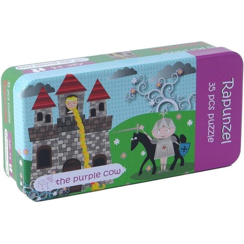 PUZZLE 35 PIEZAS CAJA METAL CUENTOS CLASICOS RAPUNZEL