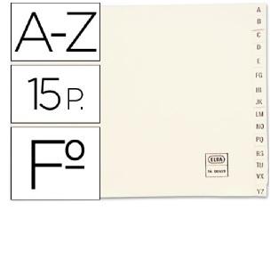 INDICES ALFABETICOS CARTULINA DINA5 AZ 15P BEIGE