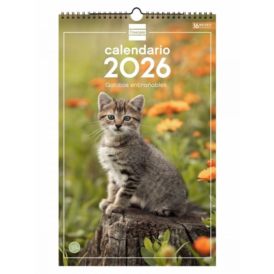 CALENDARIO PARED ESP25X40 2026 GATITOS