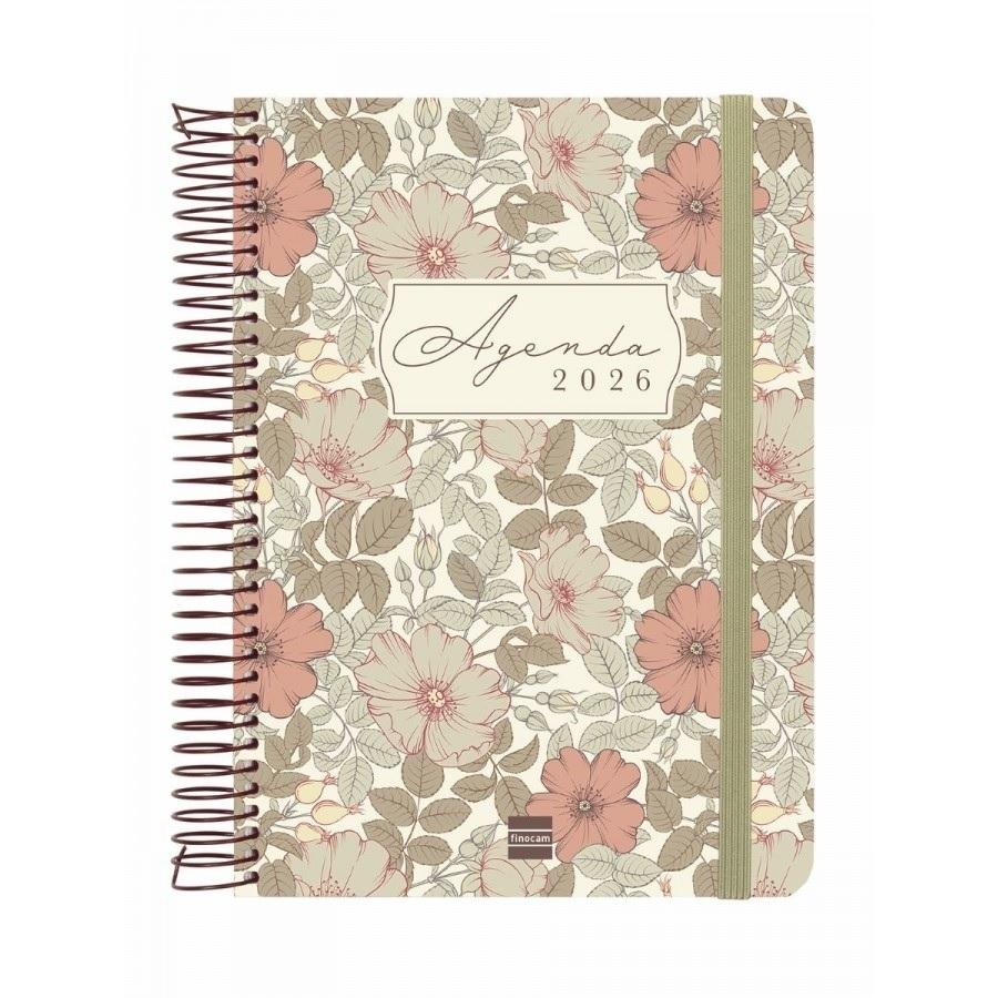 AGENDA FINOCAM CLOE CUARTO 1 DIA PAGINA 155X212 MM MARRON