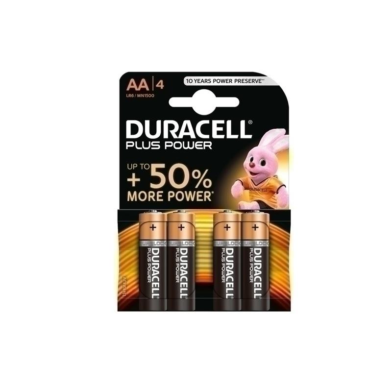 PILAS AA LR06 ALCALINA DURACELL PLUS BLISTER 4 PILAS