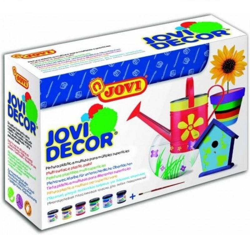 PINTURA ACRILICA JOVI BOTE 55ML JOVIDECOR CAJA 6 BOTES PINTURA MULTISUPERFICIE COLORES SURTIDOS