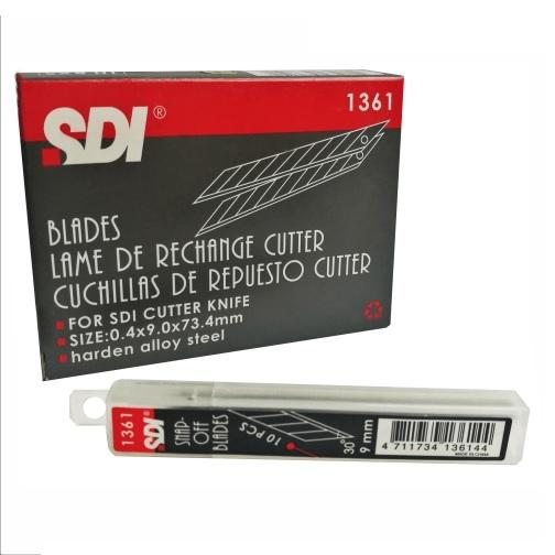 CUCHILLA RECAMBIO CORTE CUTTER 9MM 10 CUCHILLAS  30º  REF. 1361