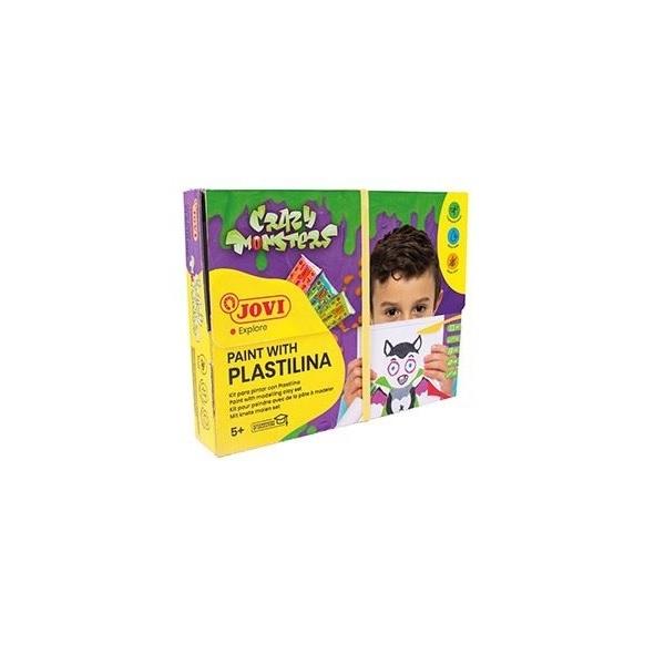PLASTILINA JOVI PINTAR CON PLASTILINA KIT CRAZY MONSTERS
