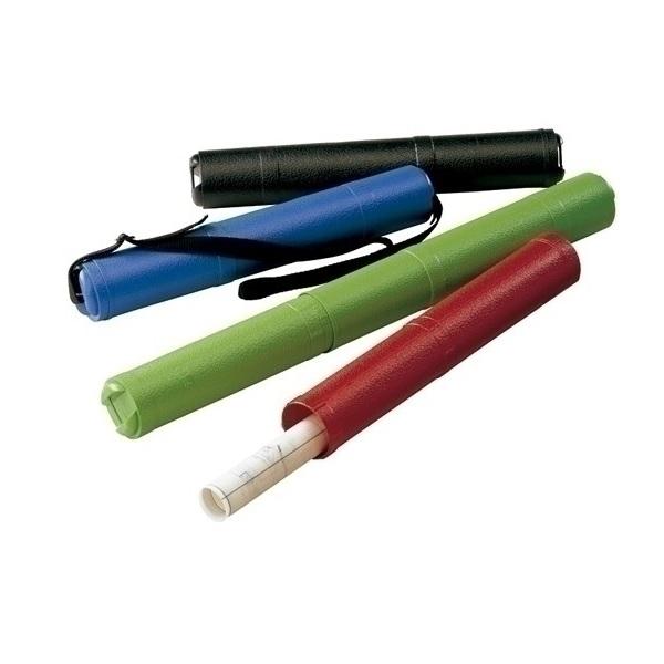 TUBO PORTAPLANOS PLASTICO FAIBO 6,5CM EXTENSIBLE CON BANDOLERA GRIS FAIBO