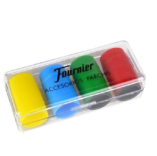 FICHAS DE PARCHIS OCA 4 JUGADORES CAJA PLASTICO JUEGO FOURNIER
