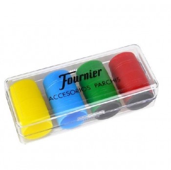FICHAS DE PARCHIS OCA 4 JUGADORES CAJA PLASTICO JUEGO FOURNIER