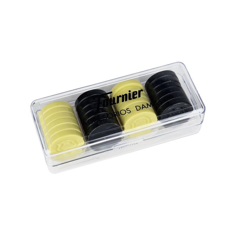 FICHAS DE DAMAS EN CAJA DE PLASTICO JUEGO FOURNIER