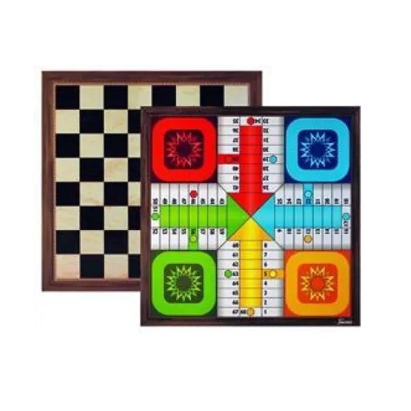 TABLERO DE PARCHIS 4 AJEDREZ DE 40CMTS