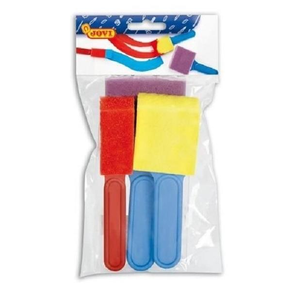 PINCELES GRANDES ESPUMA FORMAS DIVERSAS BOLSA 3 UNIDADES 814