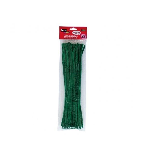 LIMPIAPIPAS FIXO KIDS 30CMX6MM VERDE PACK DE 50