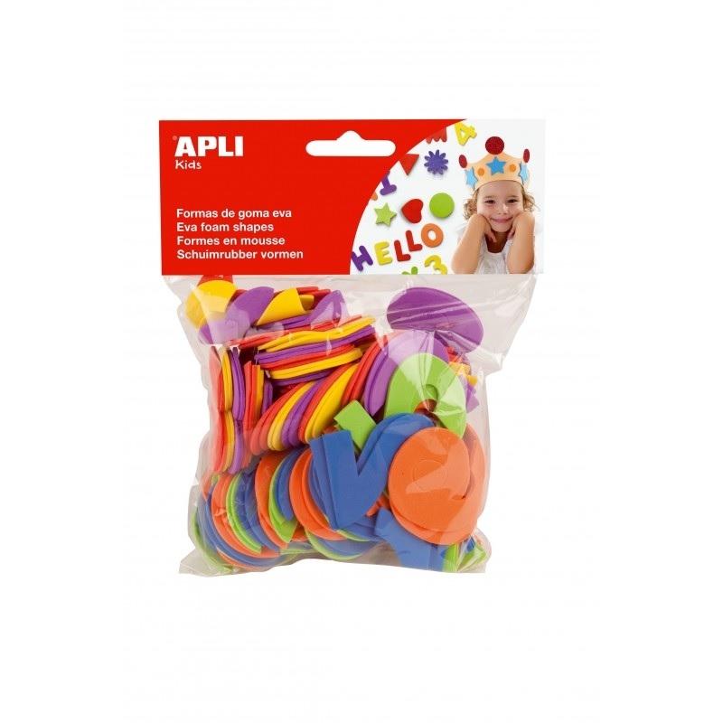 GOMA EVA FORMAS NUMEROS APLI BOLSA 120UDS ( 13075 )
