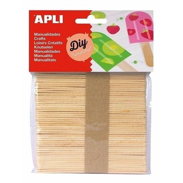 PALOS DE POLO MADERA 114X10X2MM NATURAL 50UDS  APLI (  13063  )