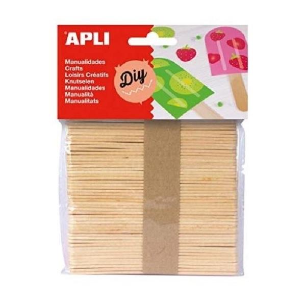 PALOS DE POLO MADERA JUMBO 150X18X1MM NATURAL BOLSA DE 40UDS APLI (  13268  )