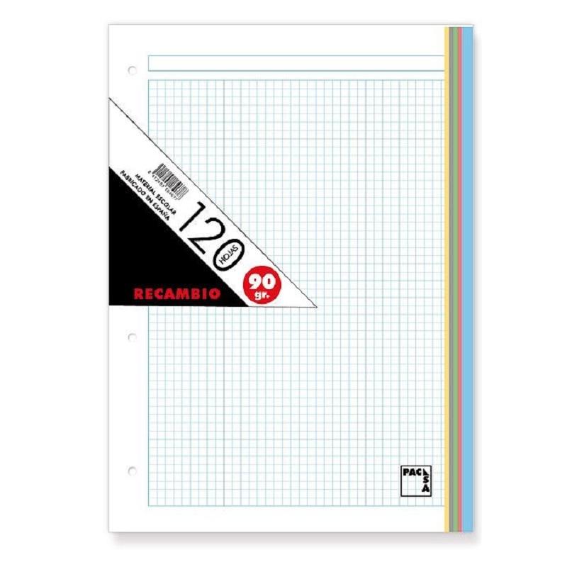 RECAMBIO DINA4 5X5 5 BANDAS 120H 90GR 4 TALADROS PACSA