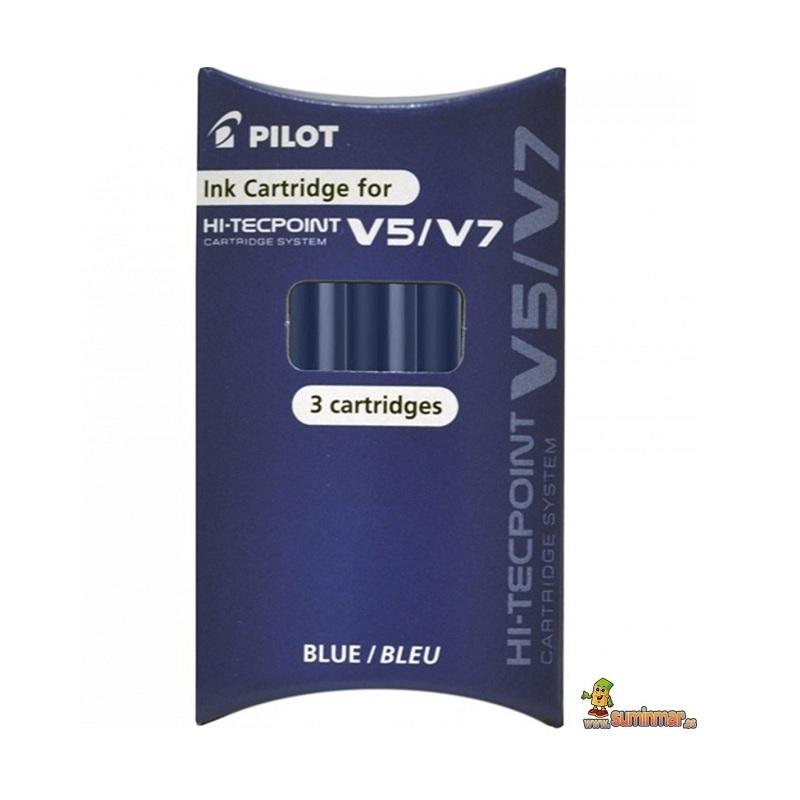 RECAMBIO BOLIGRAFO PILOT V-5 Y V7 3UDS  AZUL