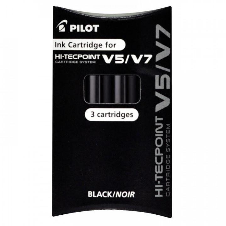 RECAMBIO BOLIGRAFO PILOT PACK 3 RECAMBIOS V-5 RECARGABLE NEGRO