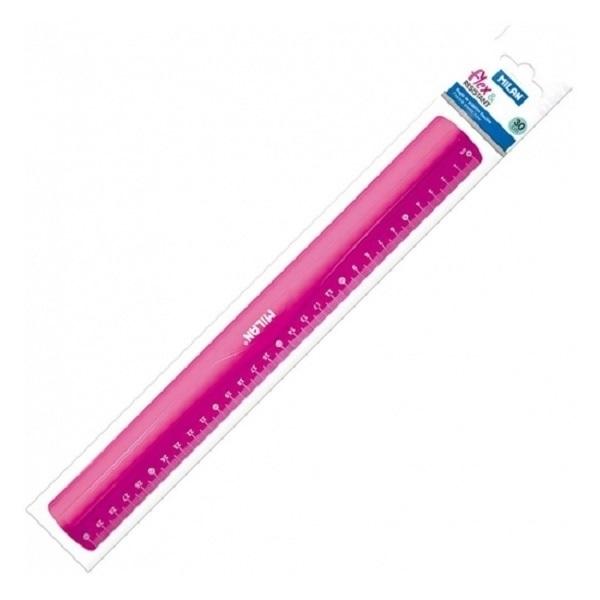 REGLA FLEXIBLE 30CM MILAN FLEX&RESISTANT ROSA