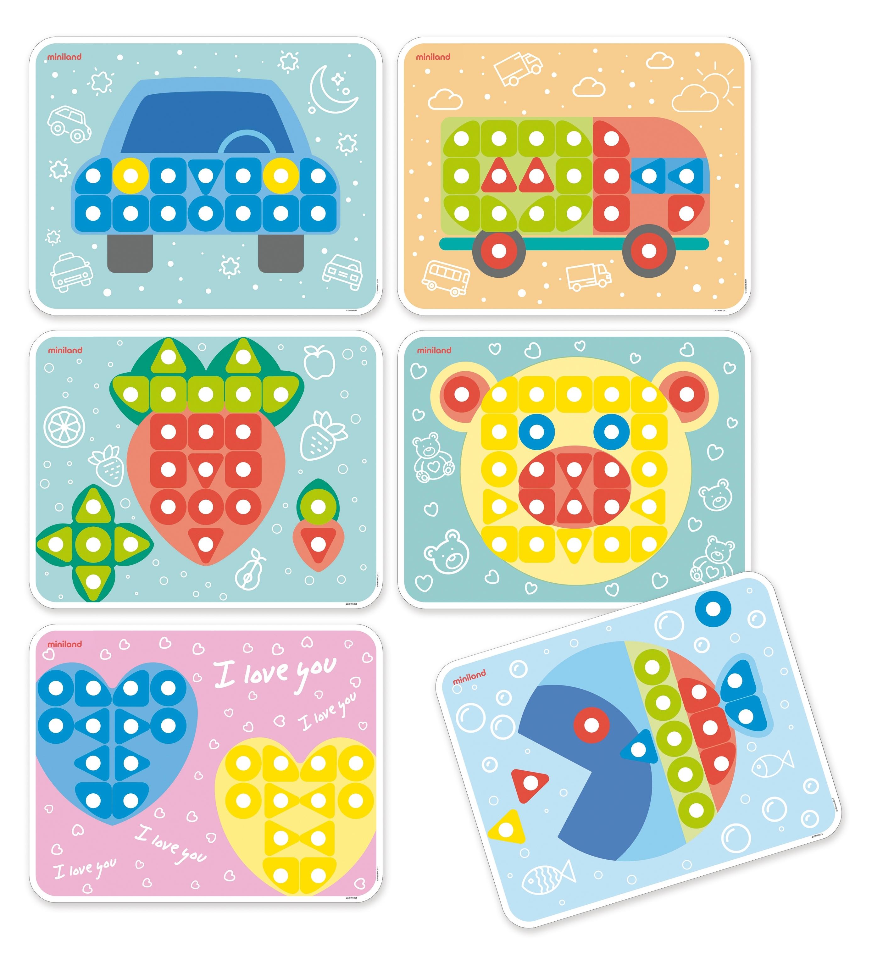 JUEGO MINILAND SUPERPEGS CIUDAD COLORES BRILLANTES PACK DE 6 (2-5 AÑOS)
