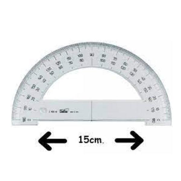 SEMICIRCULO CRISTAL SAFTA 15 CENTIMETROS