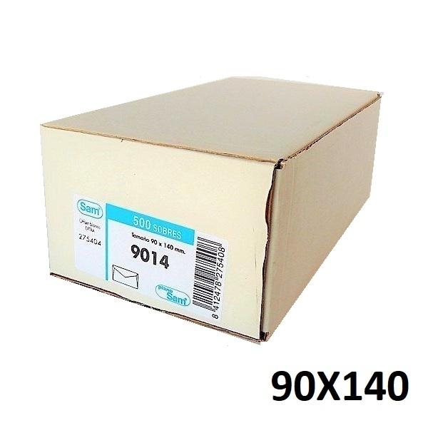 SOBRES 90X140 BLANCO 80GR (ENGOMADO) 500UDS SAM