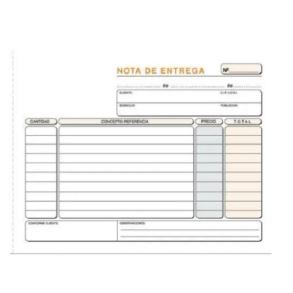 TALONARIO ENTREGAS 4 NATURAL DUPLICADO LOAN  T 91