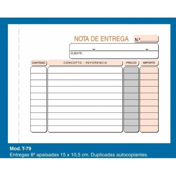 TALONARIO ENTREGAS 8º OCTAVO APAISADO DUPLICADO LOAN T79
