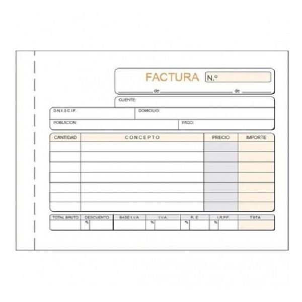 TALONARIO FACTURAS 8º APDO TRIPLI LOAN T69