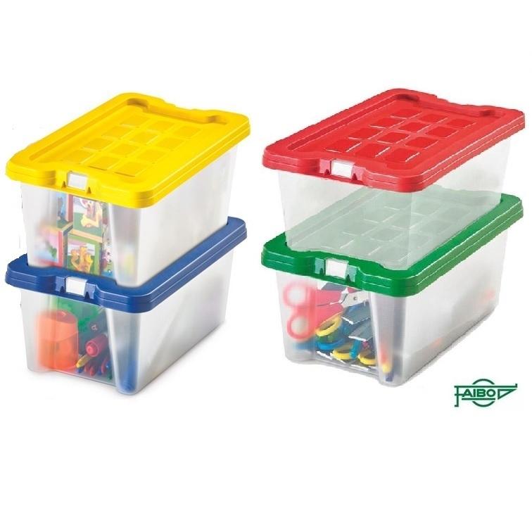 CAJA ALMACENAMIENTO FAIBO 4 LITROS APILABLE CON TAPA SURTIDO 882