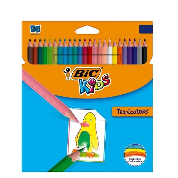 LAPICES ESTUCHE DE 18 LAPICES COLORES BIC TROPICOLORS