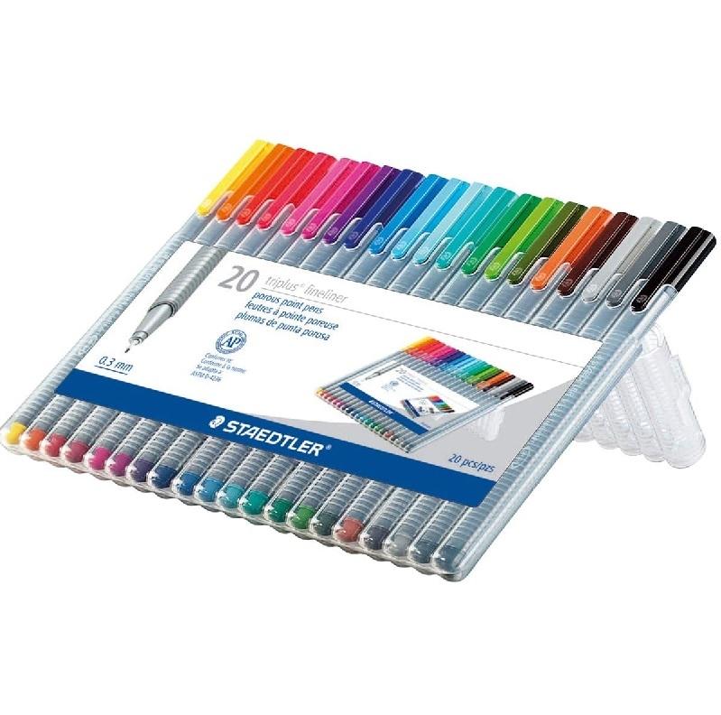 ROTULADORES ESTUCHE DE 20 COLORES STAEDTLER TRIPLUS FINELINER