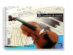 CUADERNO DE MUSICA DINA5 6 PENTAGRAMAS ESPIRAL PACSA