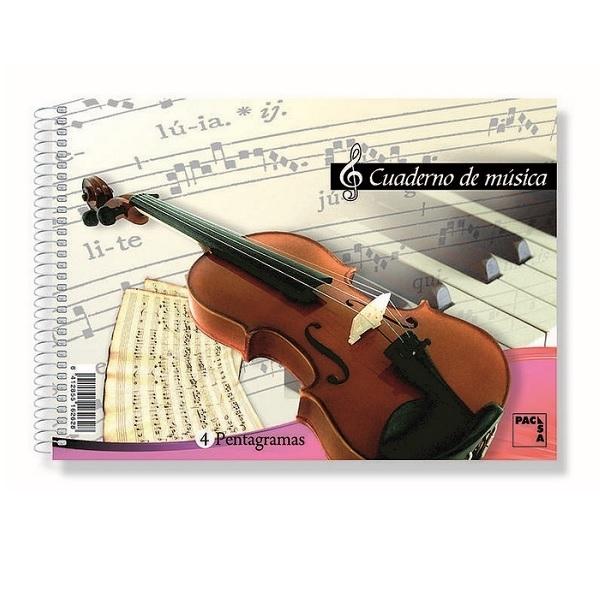 CUADERNO DE MUSICA DINA5 4 PENTAGRAMAS ESPIAL PACSA