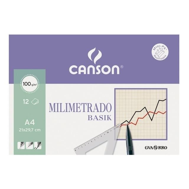 PAPEL MILIMETRADO LAMINAS DE DIBUJO DINA4 PAPEL MILIMETRADO 50 HOJAS 90GR GUARRO CANSON
