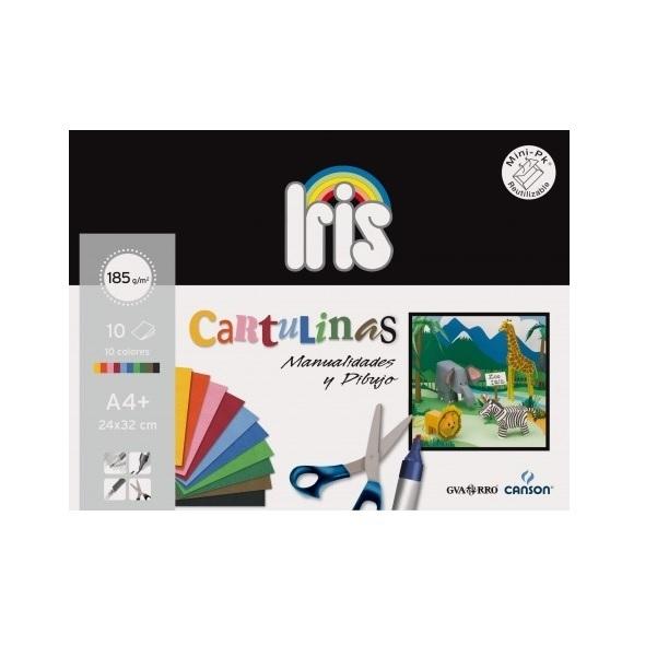 CARTULINA IRIS CANSON DINA4+ 10H COLORES SURTIDOS