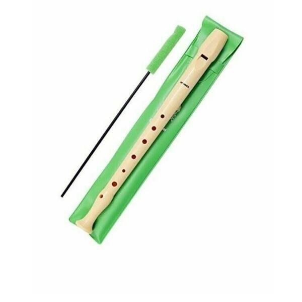FLAUTA HONNER FUNDA VERDE CUERPO COLOR CREMA