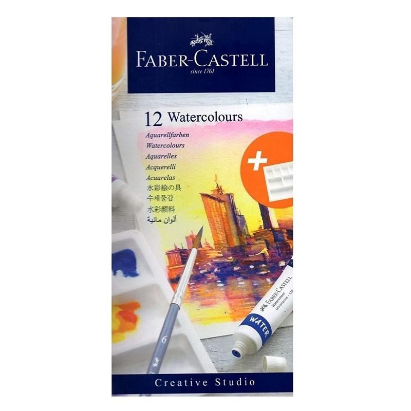 ACUARELAS ESTUCHE 12 COLORES EN TUBO FABER CASTELL 9169612