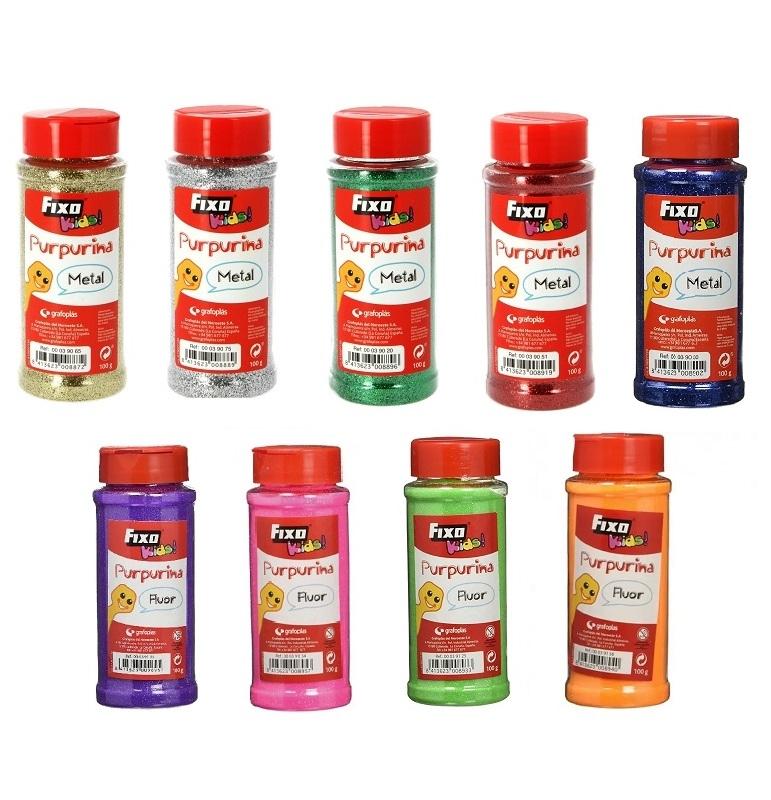 PURPURINA BOTE 100G PURPURINA METAL NARANJA  FLUOR