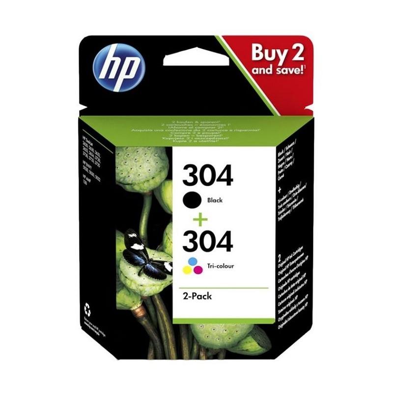 CARTUCHO ORIGINAL HP304 TINTA NEGRO + TRICOLOR (C/M/Y) DESKJET 3720 COMBO  (PACK 4 COLORES) 3JB05AE