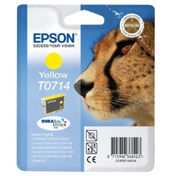 CARTUCHO ORIGINAL EPSON T714 AMARILLO STYLUS D-78/92/120/DX-4000/5000/6000/7000F C13T07144012