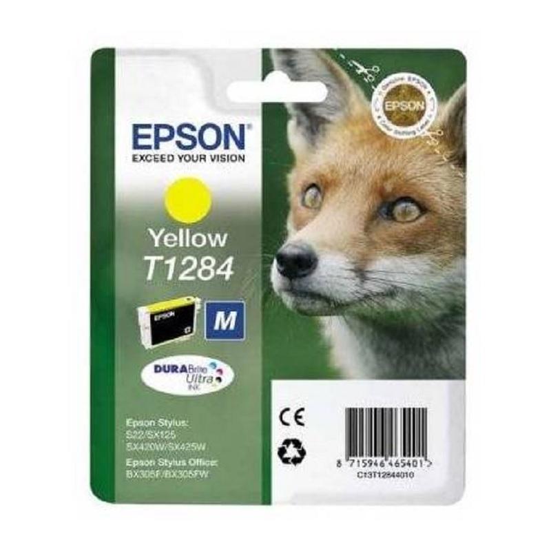 CARTUCHO ORIGINAL EPSON T1284 AMARILLO STYLUS S22/SX 235W /420W/425W/ OFFICE BX305F C13T12844011