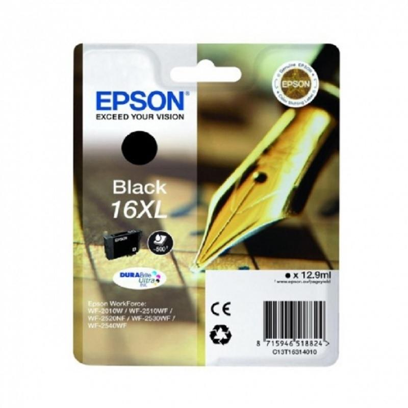 CARTUCHO ORIGINAL EPSON 16XL NEGRO  WF2010W WF2510WF WF2520NF WF2530WF WF2540WF 2750 2760 2650 NEGRO  C13T16314010 C13T16314012