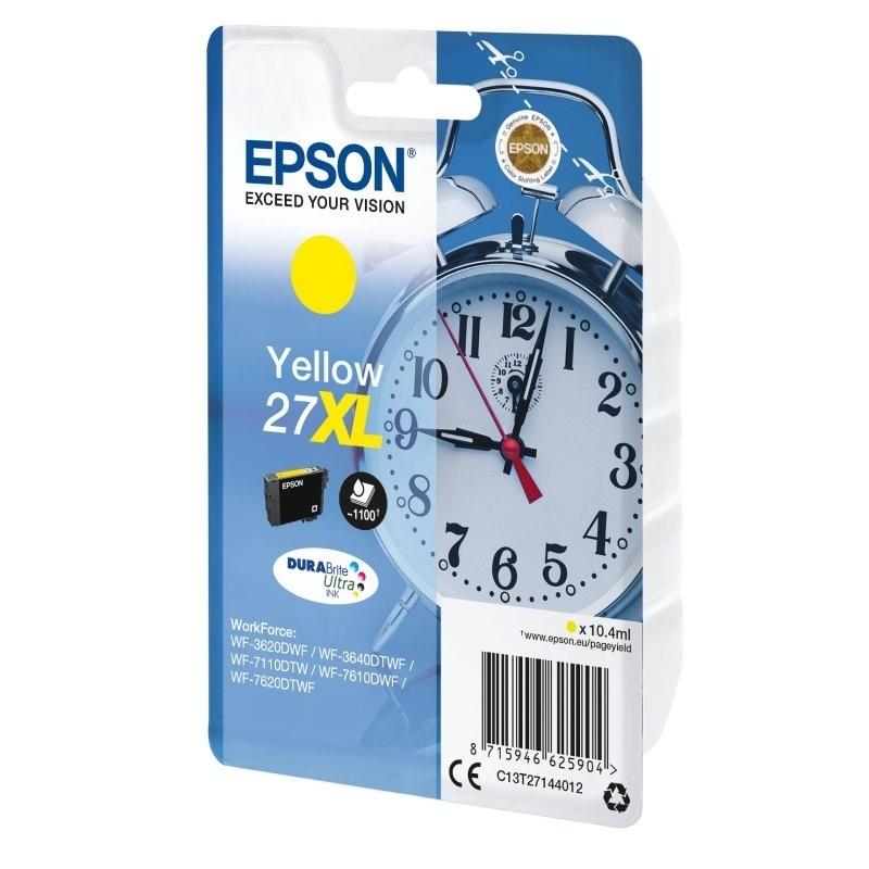 CARTUCHO ORIGINAL EPSON 27XL AMARILLO WORKFORCE WF-3000 7000 - C13T27144012