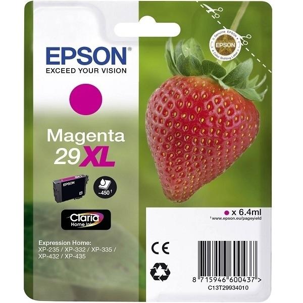 CARTUCHO ORIGINAL EPSON 29XL MAGENTA XP 235 332 335 432 435 - C13T29934010