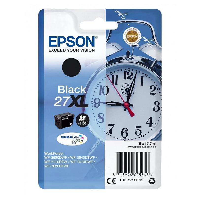 CARTUCHO ORIGINAL EPSON 27XL NEGRO WORKFORCE WF-3000 7000 - C13T27114012