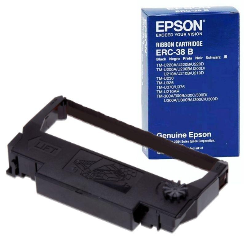 CINTA ORIGINAL EPSON ERC38B NEGRO TM 300A 300B 300C 300D U200D U210D U300A U300B U300C U300D TMV 210PD TM 220PB 220 220D M