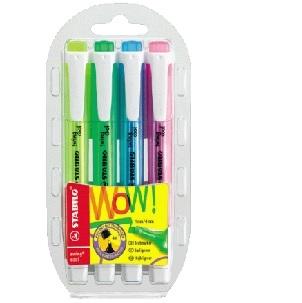 MARCADOR FLUORESCENTE STABILO SWING COOL 4 COLORES ESTUCHE  275/4